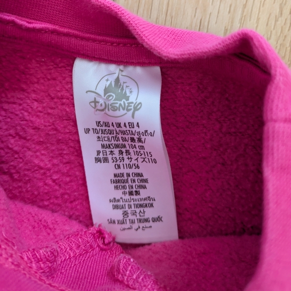 Disney Minnie & Mickey Mouse Hot Pink Puffed Sleeve Sweatshirt - Picture 3 of 4